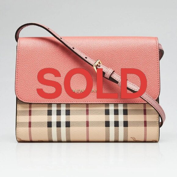 Burberry Cinnamon Haymarket Check Small Loxley Crossbody 495-060525
